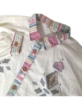 DK Gold 90s Geometric Southwestern Shirt Medium